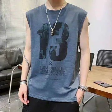 Men's Jersey Sleeveless T-shirt Shoulder Clip