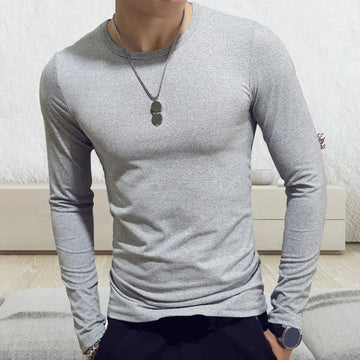 Men's Long Sleeve O-neck Casual T shirts